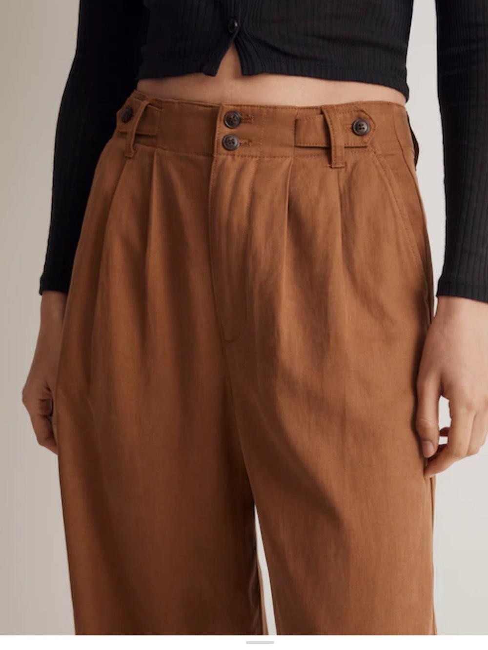 Madewell The Harlow Wide-Leg Pant in Acorn - Picture 5 of 15